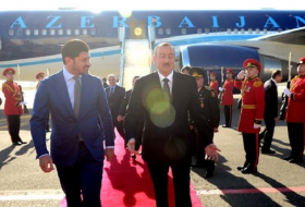 Aserbaidschans Präsident ist zu Staatsbesuch in Georgien angekommen